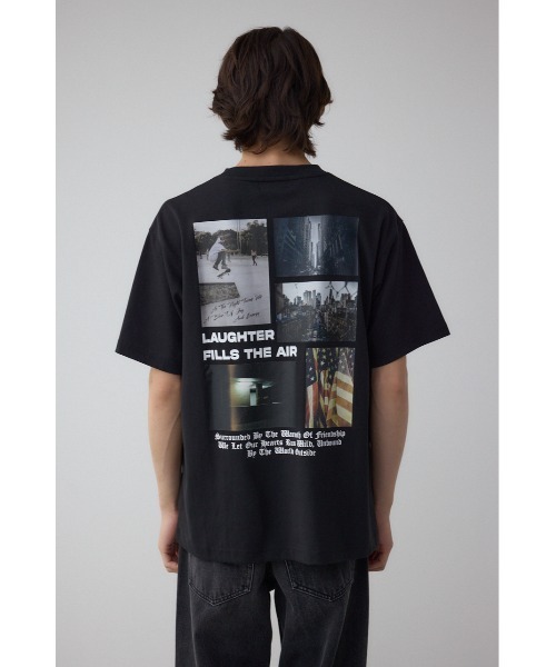 AZUL by moussy（アズールバイマウジー）の「バックフォトグラフィックTシャツ（Tシャツ/カットソー・メンズ・ホワイト/ブラック/ライトイエロー・SMALL/MEDIUM/LARGE）」の20枚目の写真