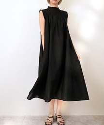 STYLEBLOCK | リネンタッチシャーリングノースリーブワンピース(ワンピース)