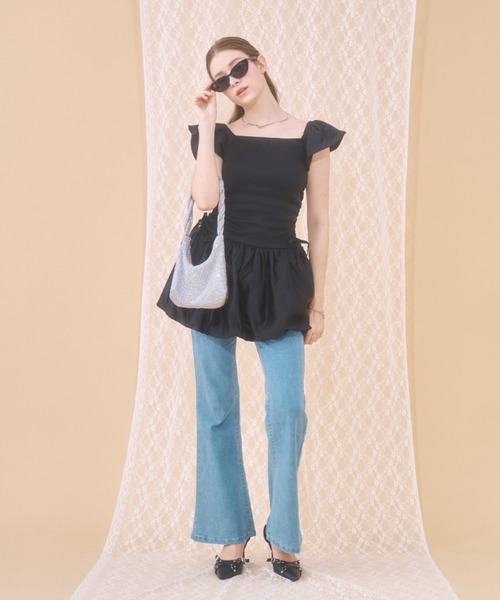 【関税込み】Paris ia グリーン Audrey ミニワンピース Paris Georgiaのグリーン Audrey ミニワンピースがセール中