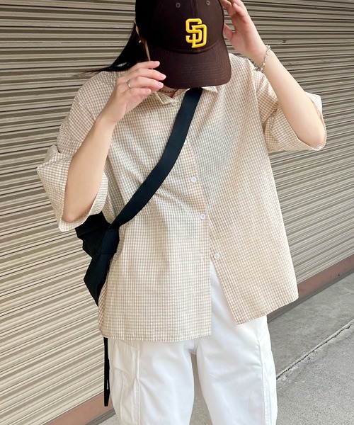 ballsey brothers シアーサッカーチェックシャツ western seersucker check shirt – YZ