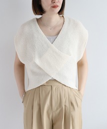 cepo | 〈前後2way〉畦編みクロスベスト(ベスト)
