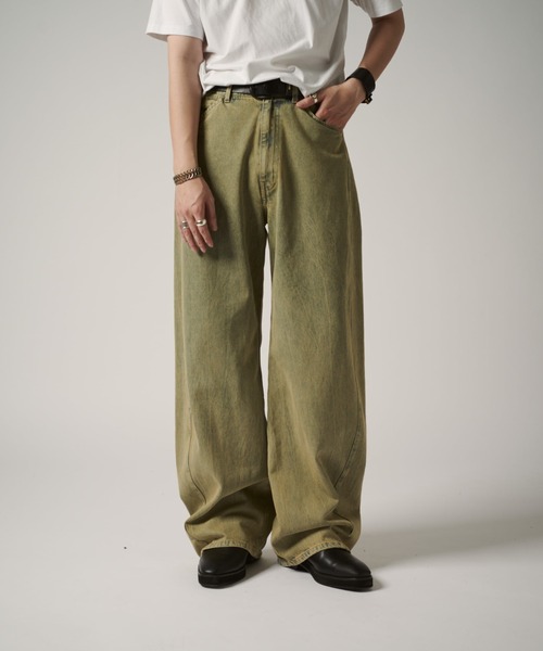 Lui's（ルイス）の「カーブデニム（デニムパンツ・メンズ・グリーン/スミクロ・30/34/32）」の7枚目の写真