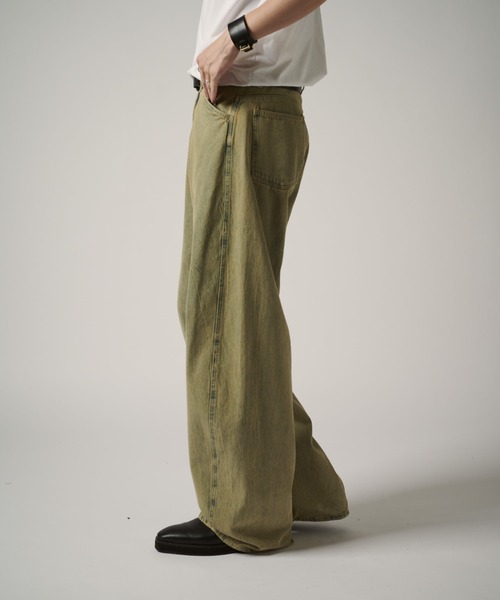 Lui's（ルイス）の「カーブデニム（デニムパンツ・メンズ・グリーン/スミクロ・30/34/32）」の9枚目の写真
