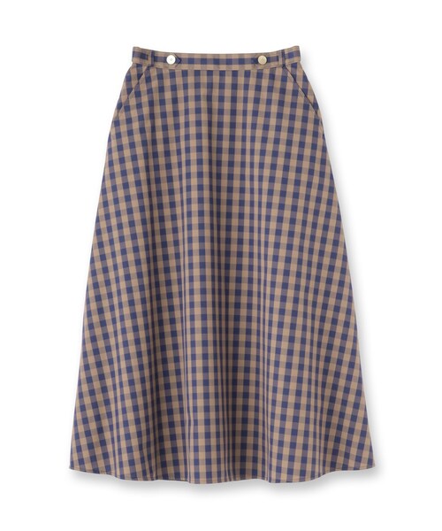UNTITLED(アンタイトル)の「【後ろウエストゴム/洗える】ギンガムチェックAラインスカート(スカート・レディース・ブラウン系その他3/ブラック系1・46/48/50/00/01/02/03/44/42/04)」の18枚目の写真