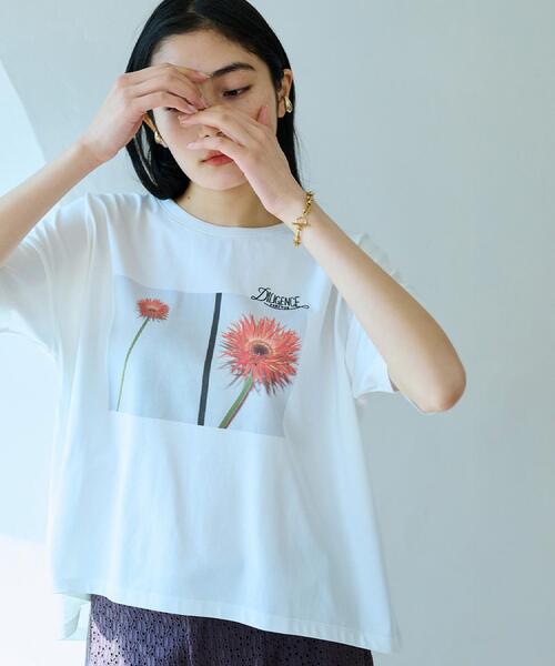 grove（グローブ）の「【コラボITEM】DILIGENCE PARLOUR フォトフレアTシャツ（Tシャツ/カットソー・レディース・ホワイト系3/オフホワイト・02/03/01/04/05）」の5枚目の写真