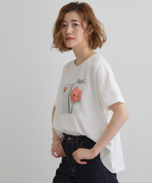 grove（グローブ）の「【コラボITEM】DILIGENCE PARLOUR フォトフレアTシャツ（Tシャツ/カットソー・レディース・ホワイト系3/オフホワイト・02/03/01/04/05）」の18枚目の写真