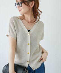 ペーパーヤーン畦編み2WAYニット