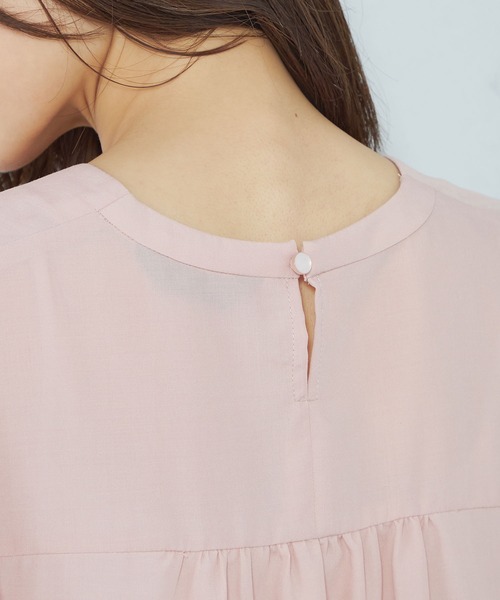 GALLORIA(ギャローリア)の「袖プリーツブラウス(シャツ/ブラウス・レディース・スモークピンク/ネイビー/ライトブルー・LL/S/M/L)」の13枚目の写真