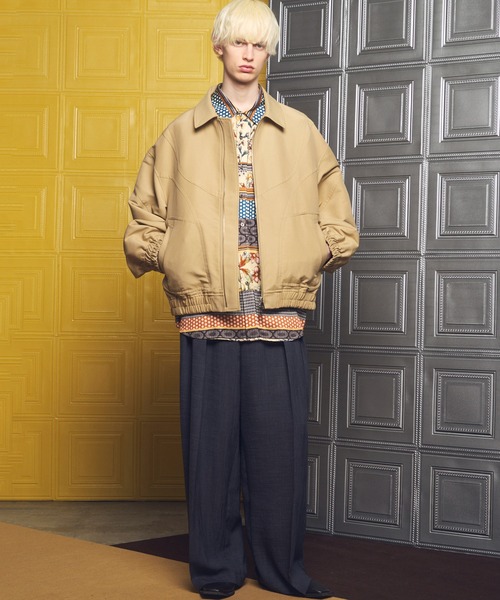 MAISON SPECIAL（メゾンスペシャル）の「《UNISEX》Triacetate Prime-Wide Two-tuck Slacks/トリアセテートプライムワイドツータックスラックス【MAISON SPECIAL/メゾンスペシャル】■セットアップ対応■（スラックス・メンズ・ブラック/グレイッシュベージュ/チャコールグレー/ブルー・0/1/2）」の18枚目の写真