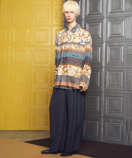 MAISON SPECIAL（メゾンスペシャル）の「《UNISEX》Triacetate Prime-Wide Two-tuck Slacks/トリアセテートプライムワイドツータックスラックス【MAISON SPECIAL/メゾンスペシャル】■セットアップ対応■（スラックス・メンズ・ブラック/グレイッシュベージュ/チャコールグレー/ブルー・0/1/2）」の17枚目の写真