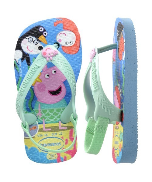 havaianas（ハワイアナス）の「havaianas (ハワイアナス) / Baby Palette Glow キッズ ベビー サンダル ラバービーチサンダル（サンダル・キッズ・ブルー/ベージュ・14.5/14/13.5/13/15 ）」の4枚目の写真