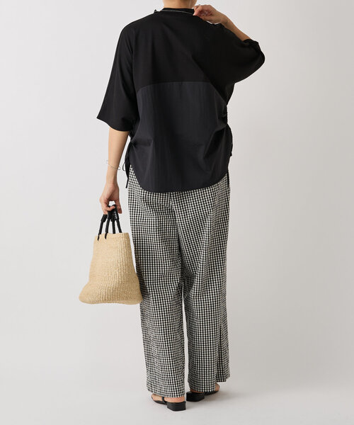 BEARDSLEY（ビアズリー）の「サイドシャーリングカットソー（Tシャツ/カットソー・レディース・ホワイト/ブラック・FREE）」の8枚目の写真