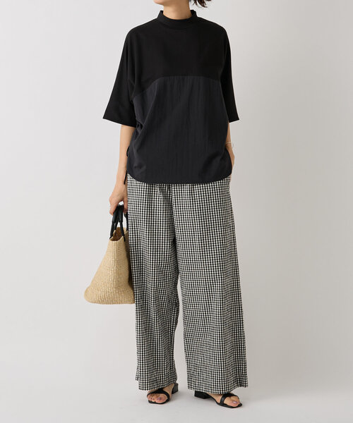 BEARDSLEY（ビアズリー）の「サイドシャーリングカットソー（Tシャツ/カットソー・レディース・ホワイト/ブラック・FREE）」の6枚目の写真