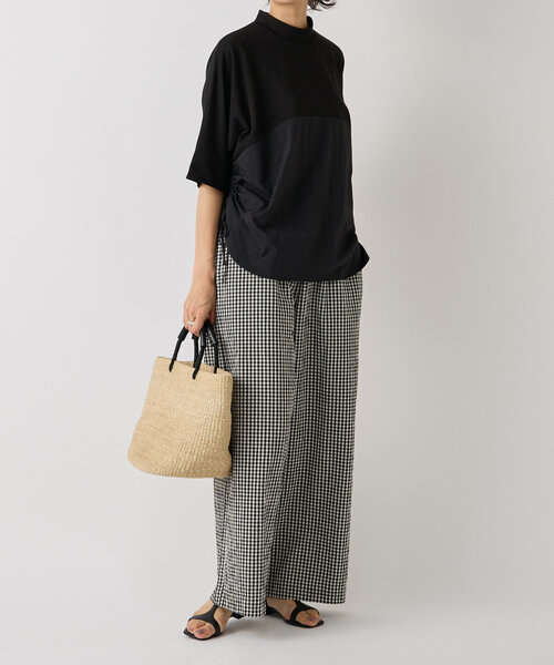 BEARDSLEY（ビアズリー）の「サイドシャーリングカットソー（Tシャツ/カットソー・レディース・ホワイト/ブラック・FREE）」の5枚目の写真