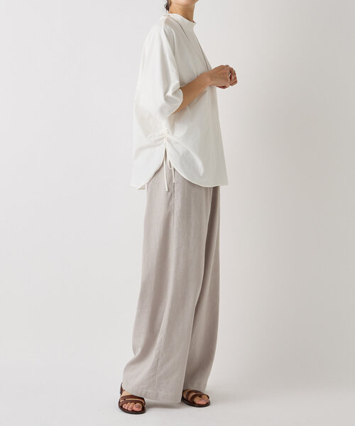 BEARDSLEY（ビアズリー）の「サイドシャーリングカットソー（Tシャツ/カットソー・レディース・ホワイト/ブラック・FREE）」の18枚目の写真