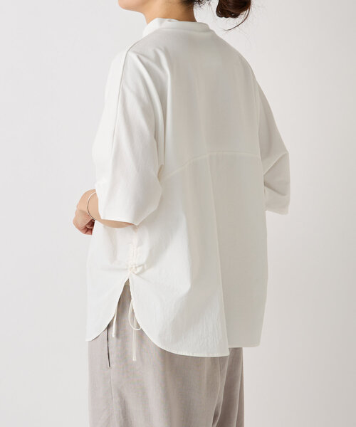 BEARDSLEY（ビアズリー）の「サイドシャーリングカットソー（Tシャツ/カットソー・レディース・ホワイト/ブラック・FREE）」の15枚目の写真