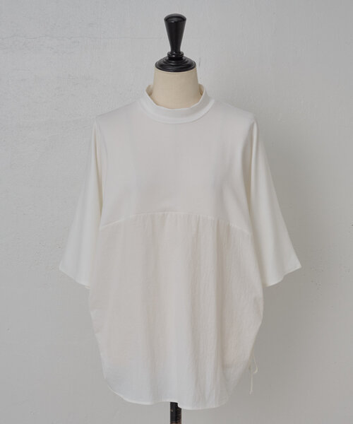 BEARDSLEY（ビアズリー）の「サイドシャーリングカットソー（Tシャツ/カットソー・レディース・ホワイト/ブラック・FREE）」の11枚目の写真