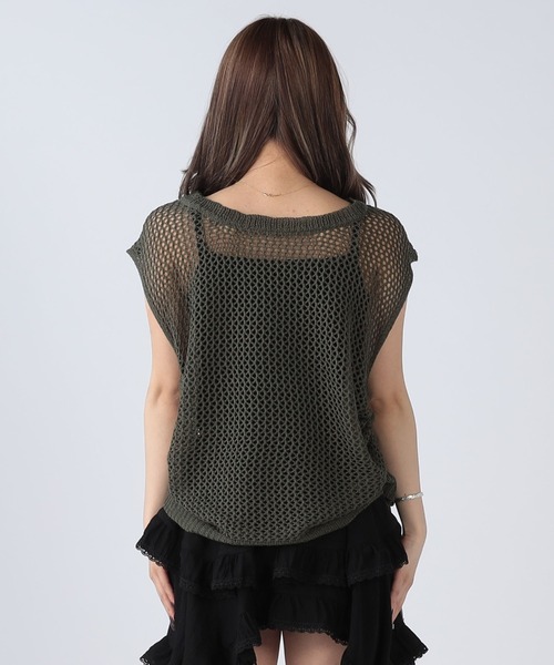 CECIL McBEE(セシルマクビー)の「接触冷感ウォッシャブルサイドドロストニットトップス(ニット/セーター・レディース・ベージュ/チャコールグレー/カーキ/ブラック・MEDIUM)」の11枚目の写真