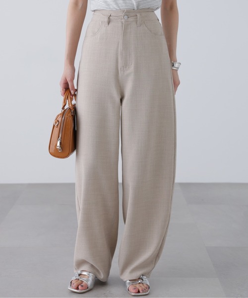 FREE'S MART(フリーズマート)の「リネンライクエッグパンツ(その他パンツ・レディース・ネイビー/ブラウン/ベージュ・マルチサイズ)」の3枚目の写真