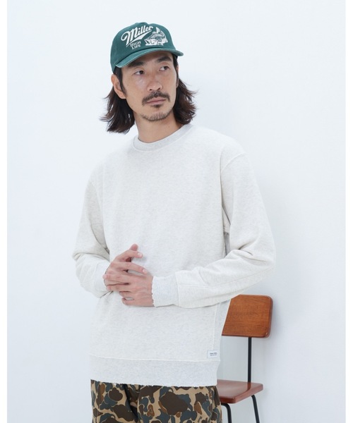 BANKS（バンクス）の「CREW /BANKS JOURNALバンクスジャーナルクルーネック古着風無地ウェット（スウェット・メンズ・ブルー/オートミール/ダークオレンジ・LARGE/MEDIUM/X-LARGE）」の6枚目の写真