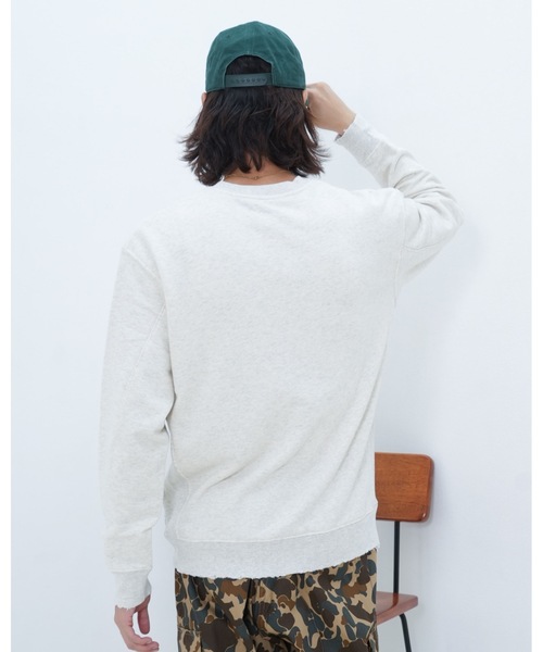 BANKS（バンクス）の「CREW /BANKS JOURNALバンクスジャーナルクルーネック古着風無地ウェット（スウェット・メンズ・ブルー/オートミール/ダークオレンジ・LARGE/MEDIUM/X-LARGE）」の7枚目の写真