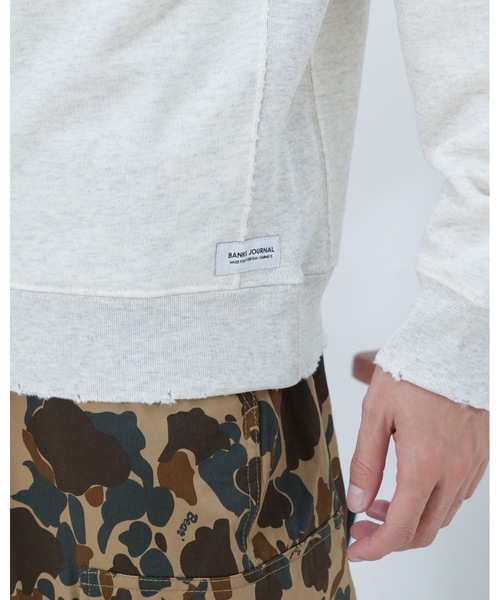 BANKS（バンクス）の「CREW /BANKS JOURNALバンクスジャーナルクルーネック古着風無地ウェット（スウェット・メンズ・ブルー/オートミール/ダークオレンジ・LARGE/MEDIUM/X-LARGE）」の8枚目の写真