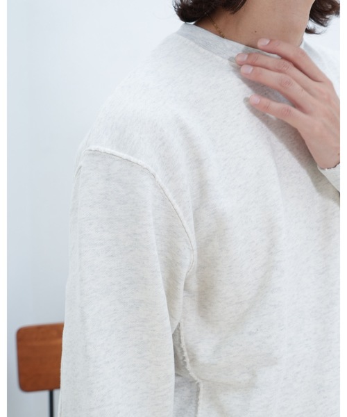 BANKS（バンクス）の「CREW /BANKS JOURNALバンクスジャーナルクルーネック古着風無地ウェット（スウェット・メンズ・ブルー/オートミール/ダークオレンジ・LARGE/MEDIUM/X-LARGE）」の10枚目の写真