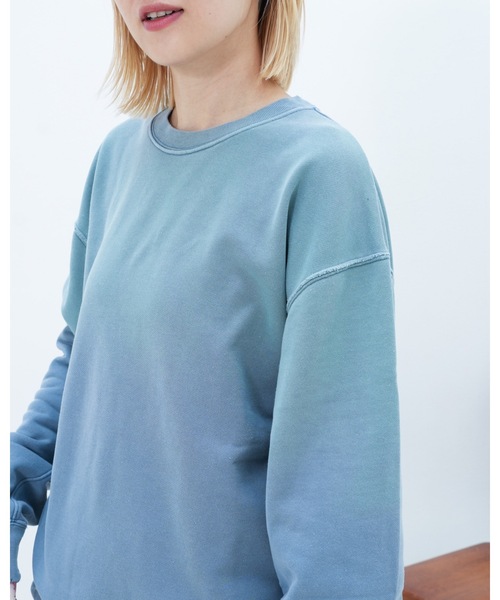 BANKS（バンクス）の「CREW /BANKS JOURNALバンクスジャーナルクルーネック古着風無地ウェット（スウェット・メンズ・ブルー/オートミール/ダークオレンジ・LARGE/MEDIUM/X-LARGE）」の18枚目の写真