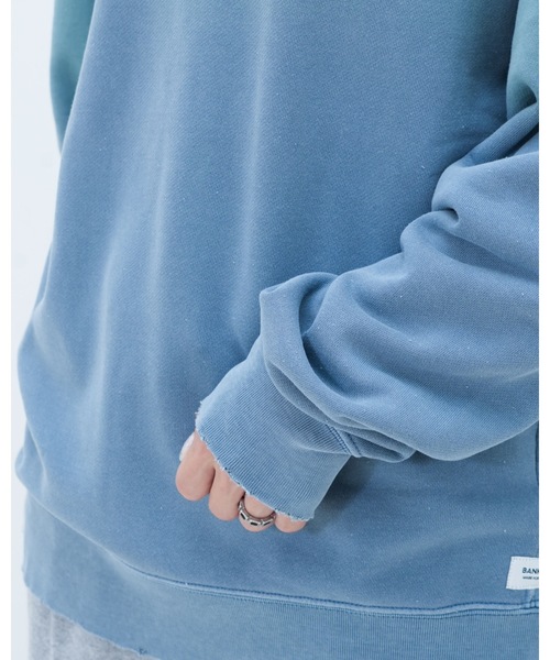 BANKS（バンクス）の「CREW /BANKS JOURNALバンクスジャーナルクルーネック古着風無地ウェット（スウェット・メンズ・ブルー/オートミール/ダークオレンジ・LARGE/MEDIUM/X-LARGE）」の20枚目の写真