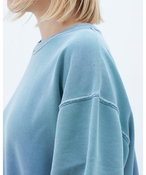 BANKS（バンクス）の「CREW /BANKS JOURNALバンクスジャーナルクルーネック古着風無地ウェット（スウェット・メンズ・ブルー/オートミール/ダークオレンジ・LARGE/MEDIUM/X-LARGE）」の21枚目の写真