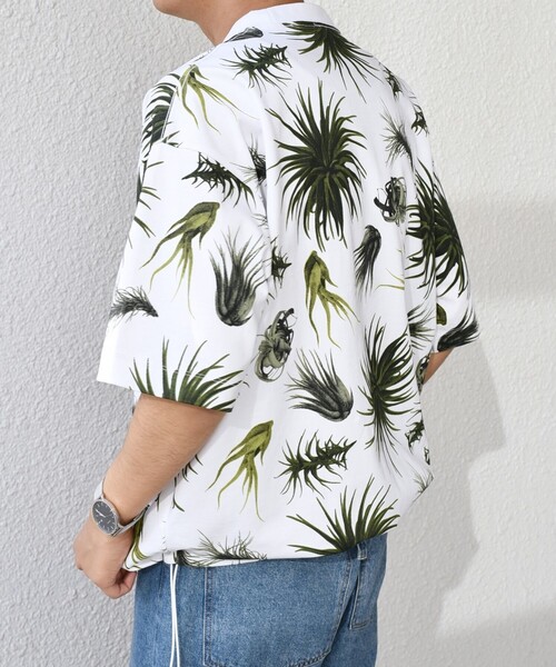 PHATEE(ファッティー)の「【SHIPS any別注】Phatee: オーガニックコットン パターン プリント スピンドル ポケット Tシャツ◇(Tシャツ/カットソー・メンズ・ストーン/ホワイト系/ホワイト・SMALL/MEDIUM/LARGE)」の3枚目の写真