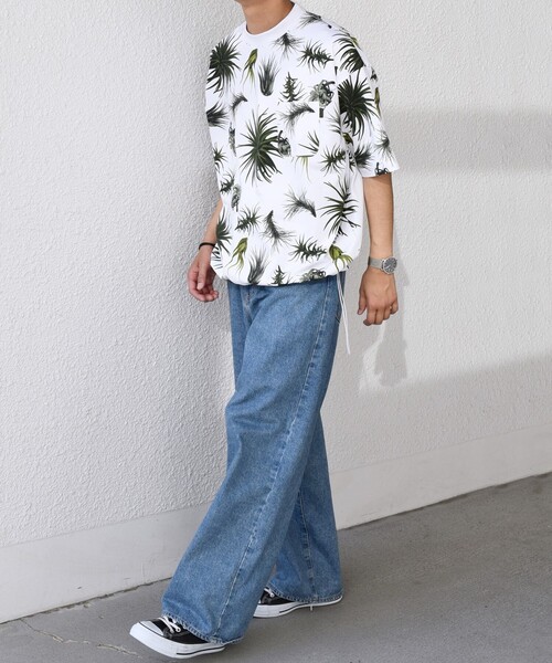PHATEE(ファッティー)の「【SHIPS any別注】Phatee: オーガニックコットン パターン プリント スピンドル ポケット Tシャツ◇(Tシャツ/カットソー・メンズ・ストーン/ホワイト系/ホワイト・SMALL/MEDIUM/LARGE)」の10枚目の写真