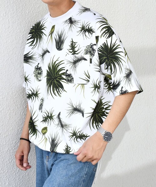 PHATEE(ファッティー)の「【SHIPS any別注】Phatee: オーガニックコットン パターン プリント スピンドル ポケット Tシャツ◇(Tシャツ/カットソー・メンズ・ストーン/ホワイト系/ホワイト・SMALL/MEDIUM/LARGE)」の12枚目の写真