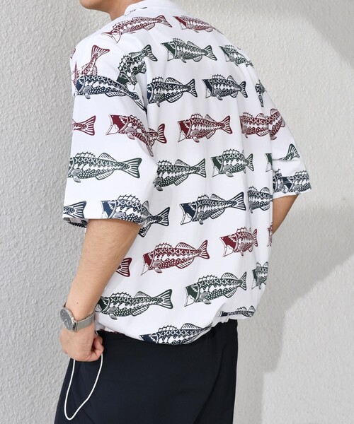 PHATEE(ファッティー)の「【SHIPS any別注】Phatee: オーガニックコットン パターン プリント スピンドル ポケット Tシャツ◇(Tシャツ/カットソー・メンズ・ストーン/ホワイト系/ホワイト・SMALL/MEDIUM/LARGE)」の18枚目の写真