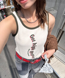 CIAOPANIC | 配色リブロゴタンクトップ(キャミソール)