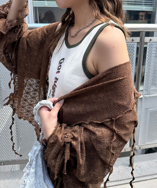 CIAOPANIC(チャオパニック)の「配色リブロゴタンクトップ(キャミソール・レディース・ホワイト/アイボリー/チャコールグレー・ONE SIZE)」の16枚目の写真