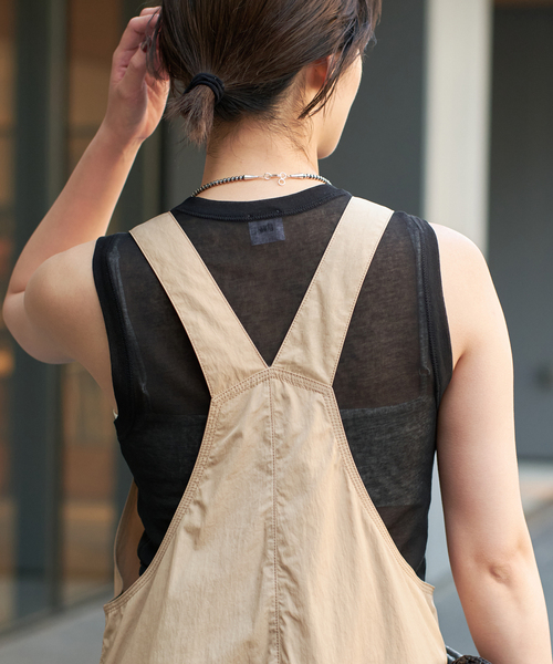 追加》IENA LA BOUCLE 水撚りガスフライスノースリーブ（Tシャツ