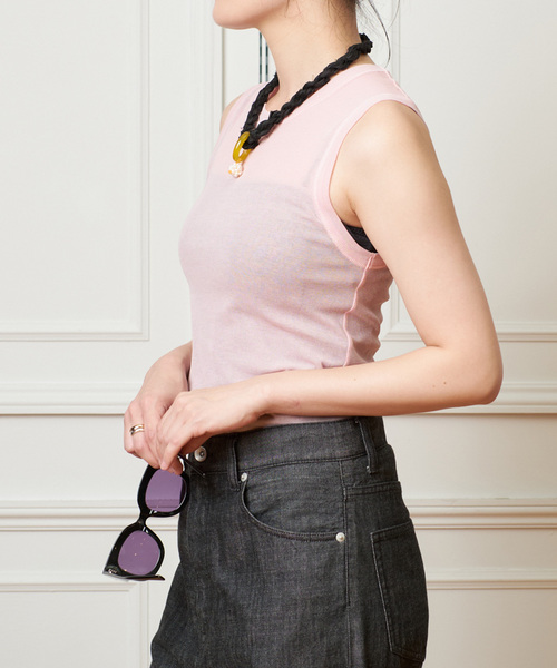 tシャツ 「追加」IENA LA BOUCLE 水撚りガスフライスノースリーブ レディース IENA LA BOUCLE tシャツ 「追加」IENA 水撚りガスフライス