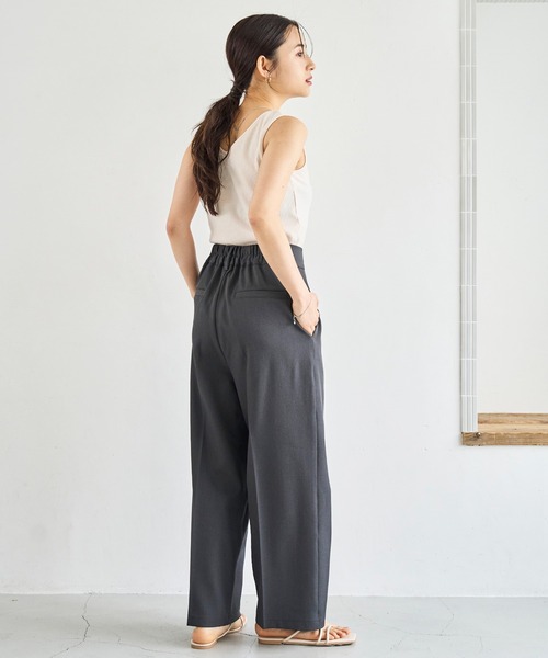 mil(ミル)の「ハイウエスト センタープレスパンツ(その他パンツ・レディース・チャコールグレー/ライトベージュ/グレイッシュベージュ・S-Short/M-Short/S-Regular)」の6枚目の写真