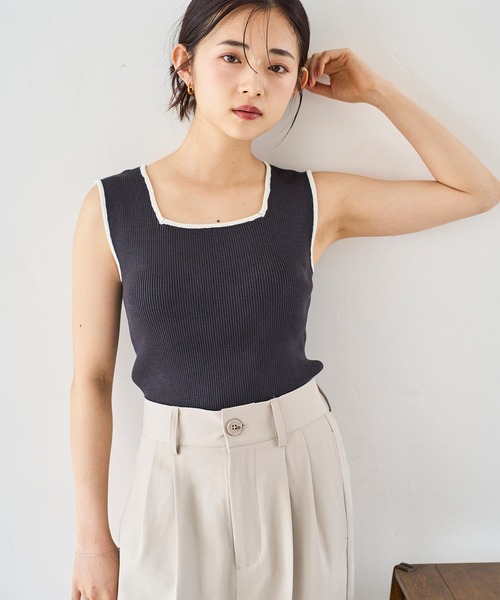mil(ミル)の「ハイウエスト センタープレスパンツ(その他パンツ・レディース・チャコールグレー/ライトベージュ/グレイッシュベージュ・S-Short/M-Short/S-Regular)」の13枚目の写真