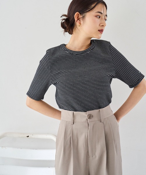 mil(ミル)の「ハイウエスト センタープレスパンツ(その他パンツ・レディース・チャコールグレー/ライトベージュ/グレイッシュベージュ・S-Short/M-Short/S-Regular)」の20枚目の写真