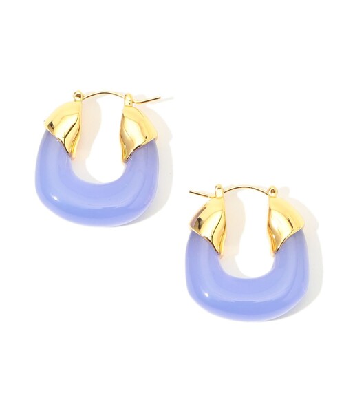 lizzie fortunato jewels(リジーフォルトゥナート)の「Lizzie Fortunato MINI ORGANIC HOOP ピアス(ピアス(両耳用)・レディース・ブルー系その他・FREE)」の1枚目の写真