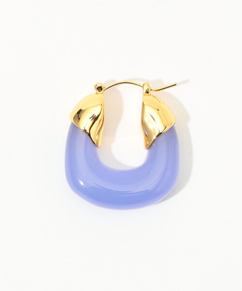 lizzie fortunato jewels(リジーフォルトゥナート)の「Lizzie Fortunato MINI ORGANIC HOOP ピアス(ピアス(両耳用)・レディース・ブルー系その他・FREE)」の4枚目の写真