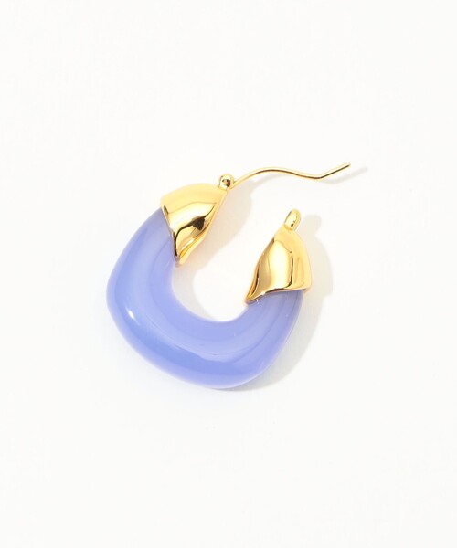 lizzie fortunato jewels(リジーフォルトゥナート)の「Lizzie Fortunato MINI ORGANIC HOOP ピアス(ピアス(両耳用)・レディース・ブルー系その他・FREE)」の3枚目の写真