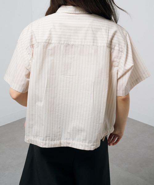 POLO BCS(ポロ ビーシーエス)の「【POLO BCS】Pony embroidery striped shirts / ワンポイントロゴ ポニー刺繍ストライプシャツ(シャツ/ブラウス・レディース・ホワイト/ベージュ/ブルー・FREE)」の15枚目の写真