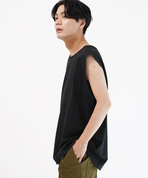 セール】ベーシックノースリーブカットソー（Tシャツ/カットソー