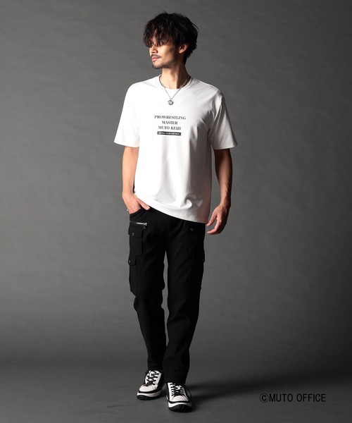 NICOLE CLUB FOR MEN（ニコルクラブフォーメン）の「≪タイガーマスク≫≪武藤敬司≫プロレスコラボTシャツ（Tシャツ/カットソー・メンズ・ブラック系/ホワイト系1/ホワイト系2/ネイビー系・MEDIUM/LARGE/X-LARGE）」の6枚目の写真