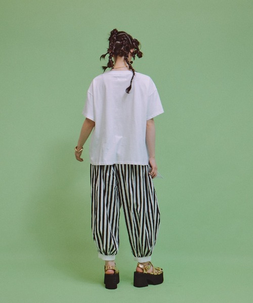 manana suerte(マニャーナスエルテ)の「アシンメトリードロストTシャツ(Tシャツ/カットソー・レディース・ホワイト/ブラック・FREE)」の14枚目の写真