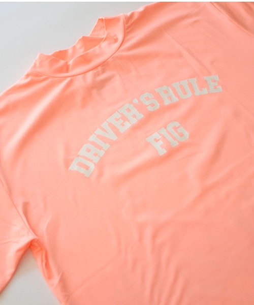 Fortune Island Golf(フォーチューンアイランドゴルフ)の「【Fortune Island Golf/フォーチューンアイランドゴルフ】DRIVER’S RULE MOCKNECK S/S CHIE モックネック バックプリント Tシャツ(Tシャツ/カットソー・メンズ・オレンジ・LARGE)」の1枚目の写真