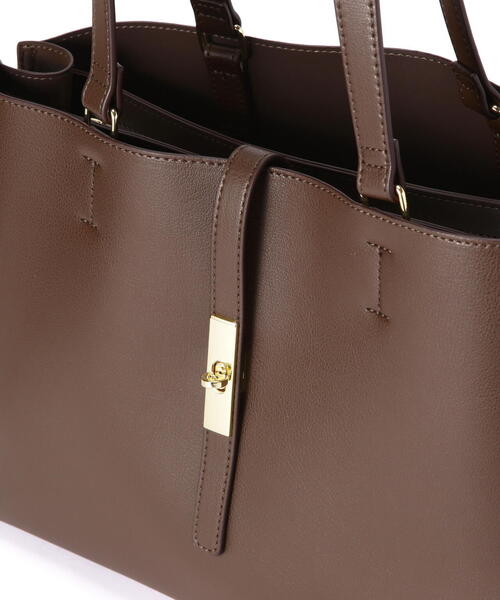 NATURAL BEAUTY BASIC（ナチュラルビューティーベーシック）の「◇エブリデイラージトートバッグ（トートバッグ・レディース・ダークブラウン/グレー/ブラック・ﾌﾘ-）」の12枚目の写真